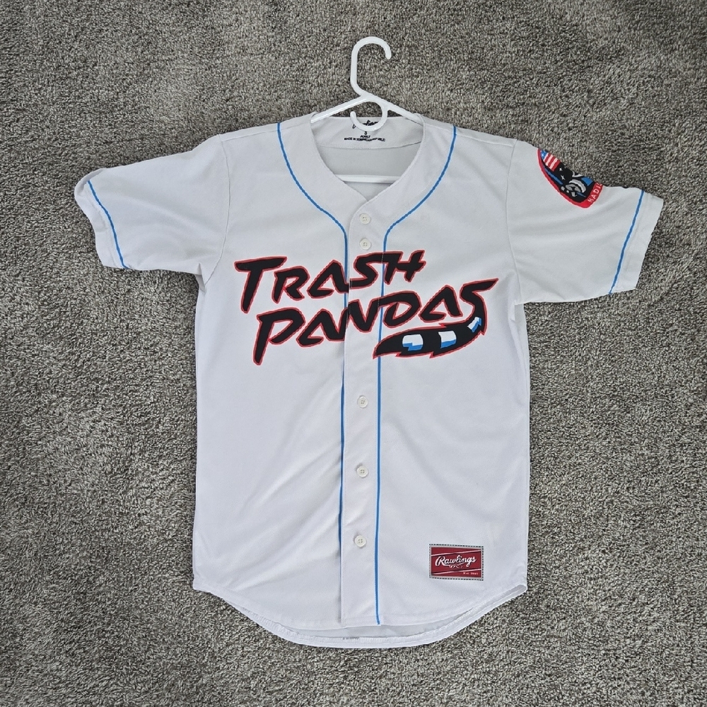 Rawlings White Jersey with Trash Pandas Design